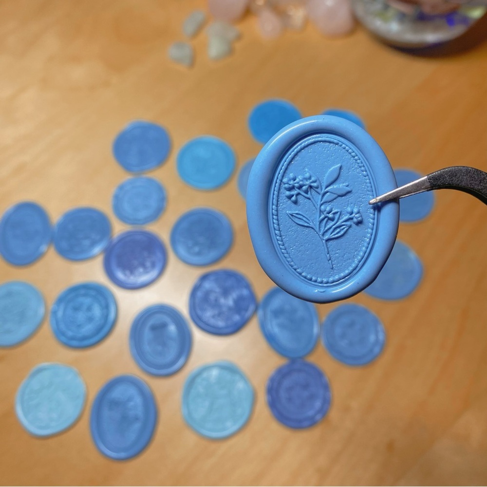 Blue Color！Handcrafted Wax Seals Stamp — Perfect for wedding & ceremonies!
